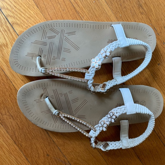 Thong rhinestone cushioned Sandals - Picture 4 of 7